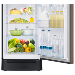SAMSUNG Horizontal Curve 189 Litres 5 Star Direct Cool Single Door Refrigerator with Anti Bacterial Gasket (RR21C2H25DX/HL, Luxe Brown)