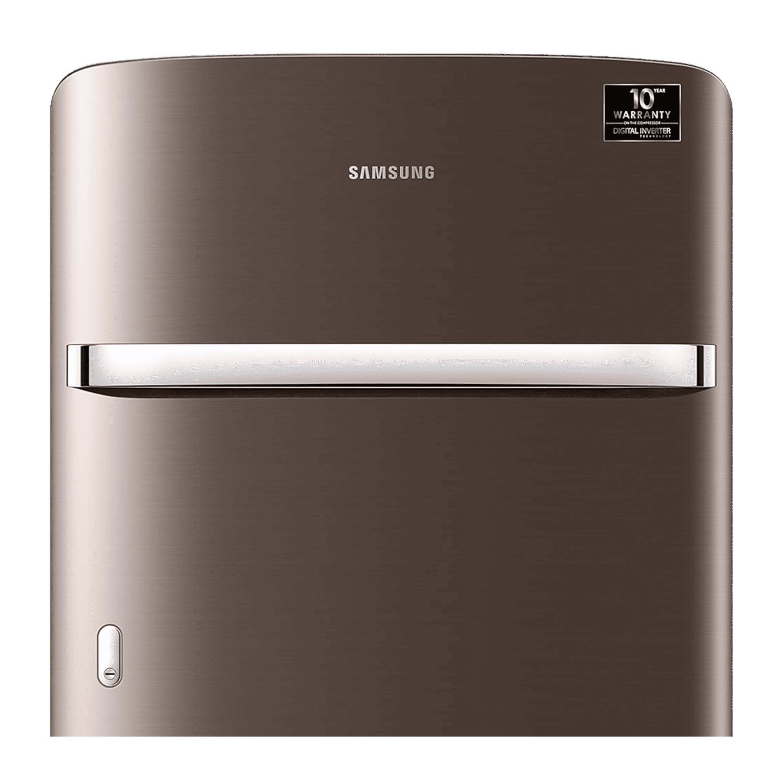SAMSUNG Horizontal Curve 189 Litres 5 Star Direct Cool Single Door Refrigerator with Anti Bacterial Gasket (RR21C2H25DX/HL, Luxe Brown)