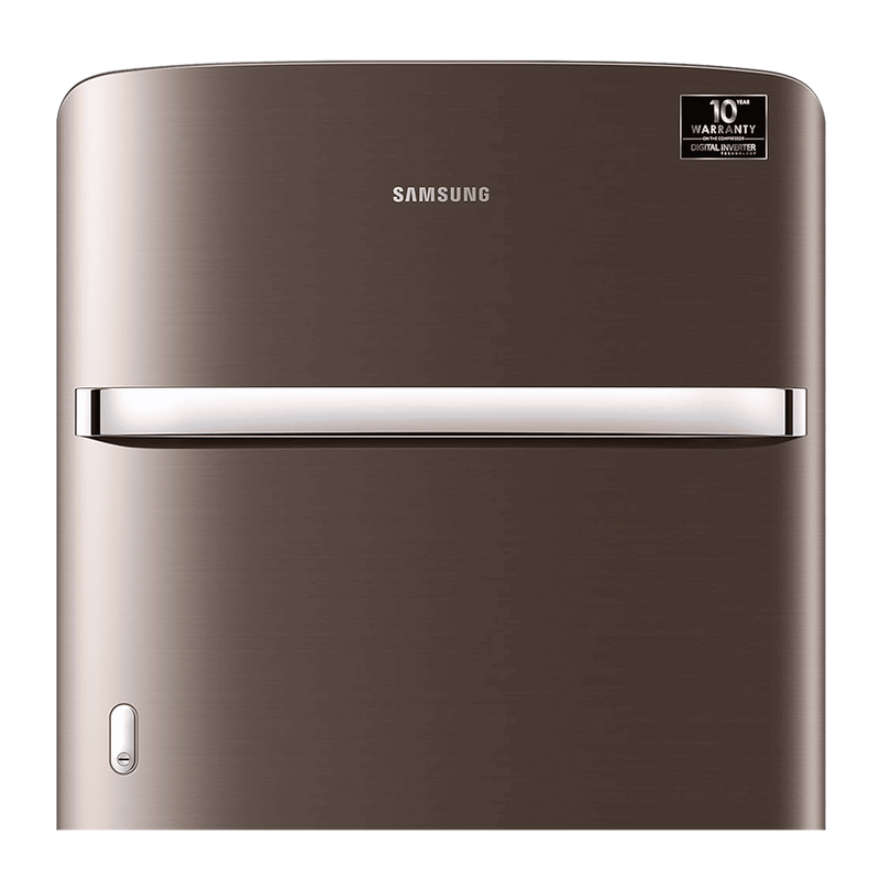 SAMSUNG Horizontal Curve 189 Litres 5 Star Direct Cool Single Door Refrigerator with Anti Bacterial Gasket (RR21C2H25DX/HL, Luxe Brown)