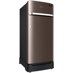 SAMSUNG Horizontal Curve 189 Litres 5 Star Direct Cool Single Door Refrigerator with Anti Bacterial Gasket (RR21C2H25DX/HL, Luxe Brown)
