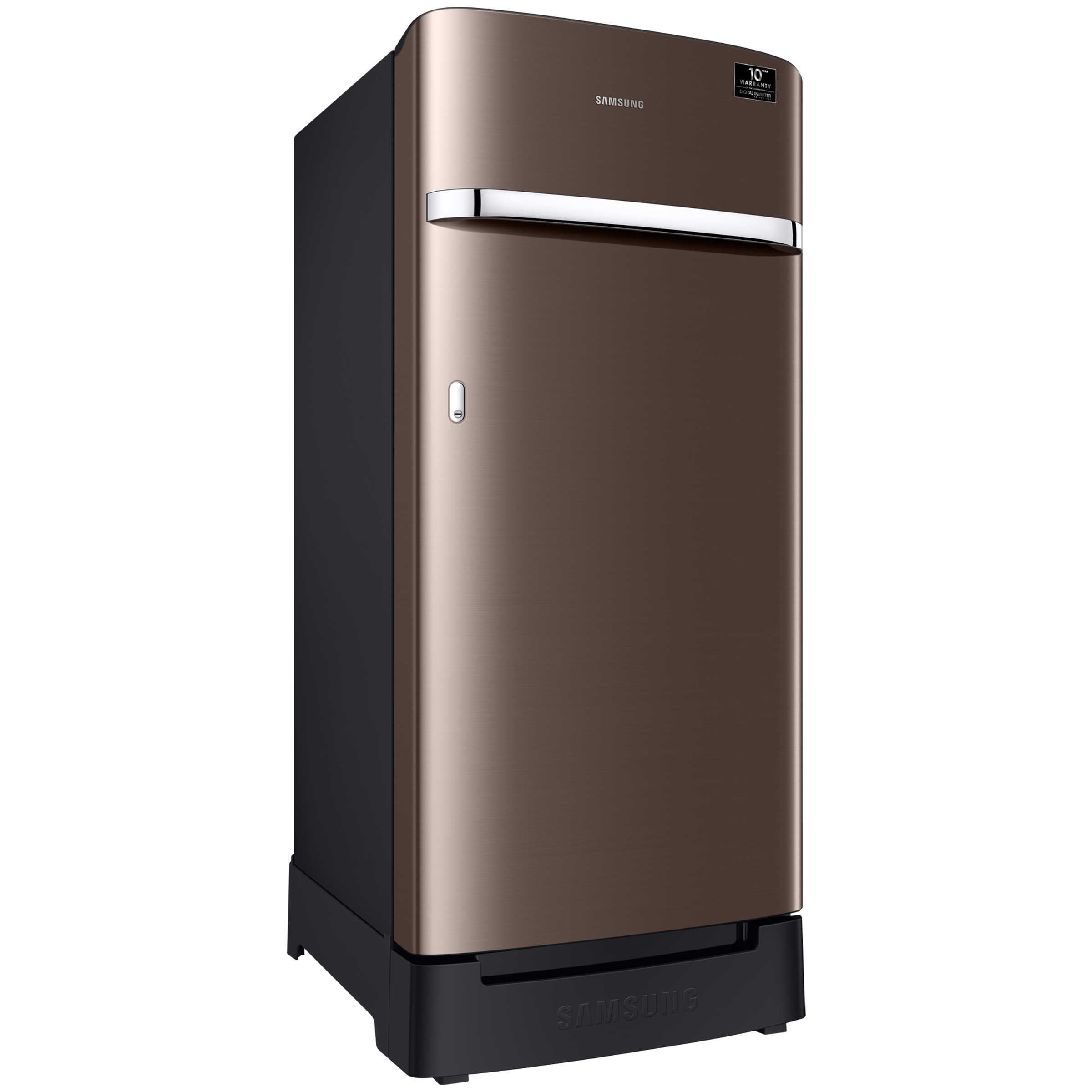 SAMSUNG Horizontal Curve 189 Litres 5 Star Direct Cool Single Door Refrigerator with Anti Bacterial Gasket (RR21C2H25DX/HL, Luxe Brown)