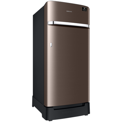 SAMSUNG Horizontal Curve 189 Litres 5 Star Direct Cool Single Door Refrigerator with Anti Bacterial Gasket (RR21C2H25DX/HL, Luxe Brown)