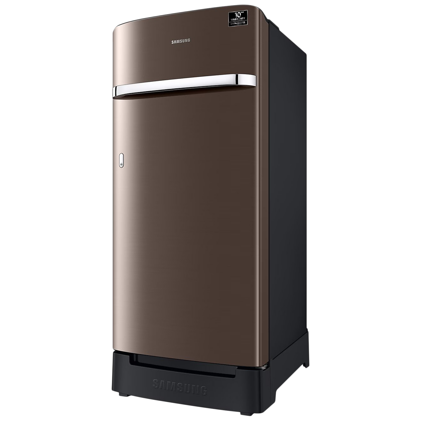 SAMSUNG Horizontal Curve 189 Litres 5 Star Direct Cool Single Door Refrigerator with Anti Bacterial Gasket (RR21C2H25DX/HL, Luxe Brown)