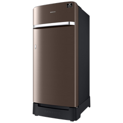 SAMSUNG Horizontal Curve 189 Litres 5 Star Direct Cool Single Door Refrigerator with Anti Bacterial Gasket (RR21C2H25DX/HL, Luxe Brown)
