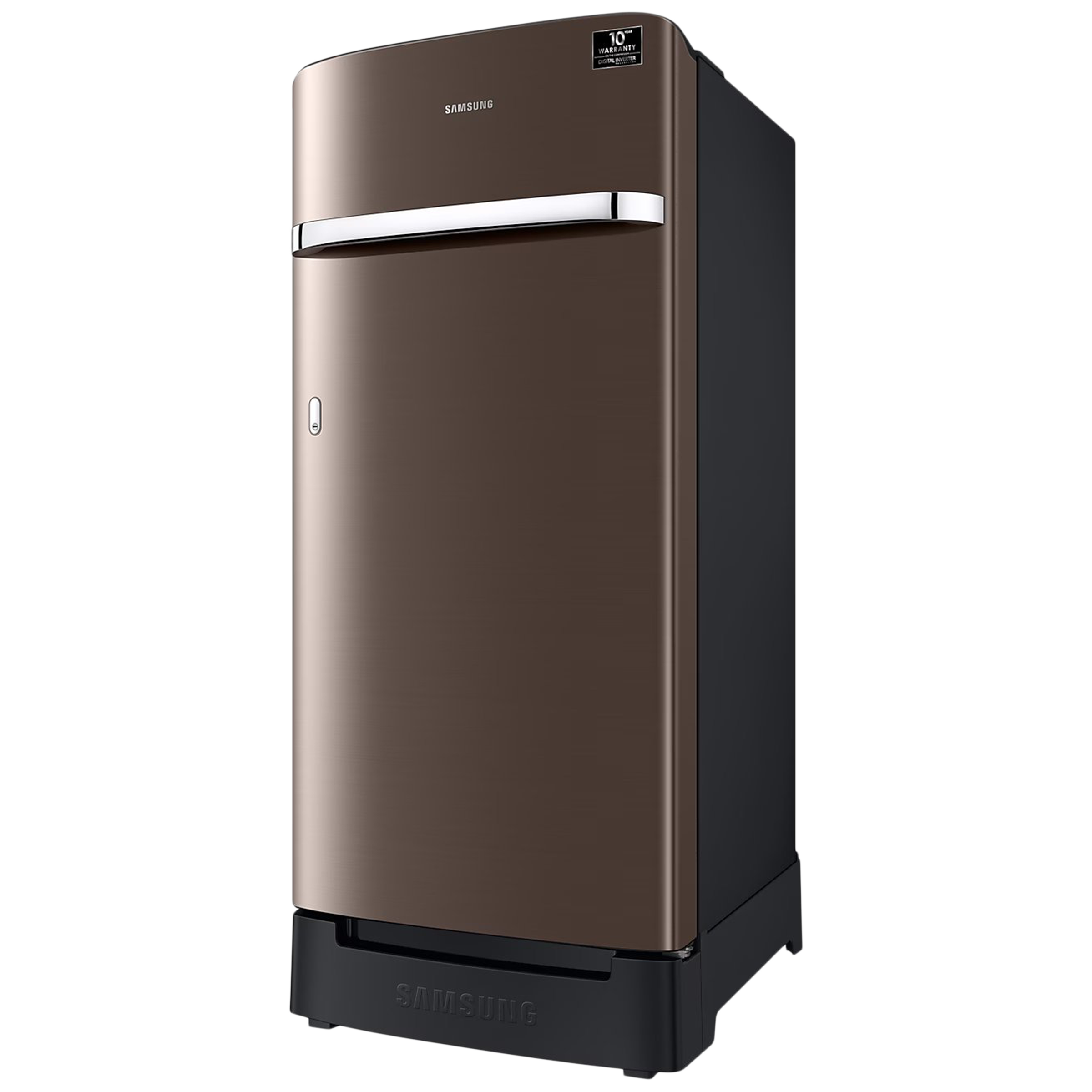 SAMSUNG Horizontal Curve 189 Litres 5 Star Direct Cool Single Door Refrigerator with Anti Bacterial Gasket (RR21C2H25DX/HL, Luxe Brown)