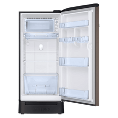 SAMSUNG Horizontal Curve 189 Litres 5 Star Direct Cool Single Door Refrigerator with Anti Bacterial Gasket (RR21C2H25DX/HL, Luxe Brown)