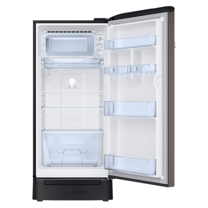 SAMSUNG Horizontal Curve 189 Litres 5 Star Direct Cool Single Door Refrigerator with Anti Bacterial Gasket (RR21C2H25DX/HL, Luxe Brown)