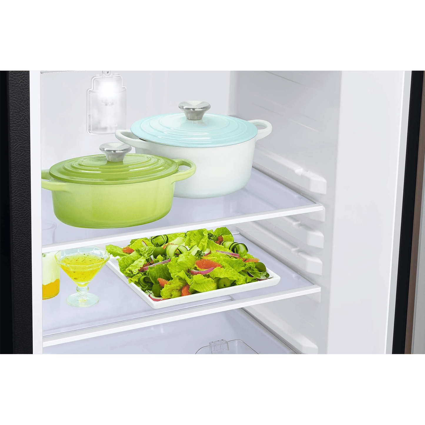 SAMSUNG Horizontal Curve 189 Litres 5 Star Direct Cool Single Door Refrigerator with Anti Bacterial Gasket (RR21C2H25DX/HL, Luxe Brown)