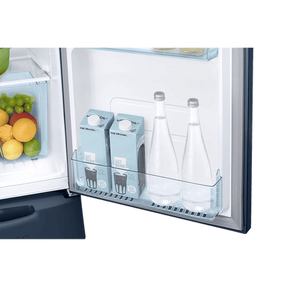 SAMSUNG Stylish Grande 223 Litres3 Star Direct Cool Single Door Refrigerator with Base Stand Drawer (RR24C2823CU/NL, Camellia Blue)