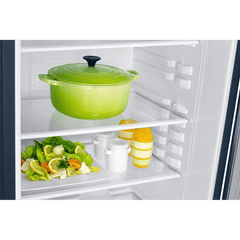 SAMSUNG Stylish Grande 223 Litres3 Star Direct Cool Single Door Refrigerator with Base Stand Drawer (RR24C2823CU/NL, Camellia Blue)