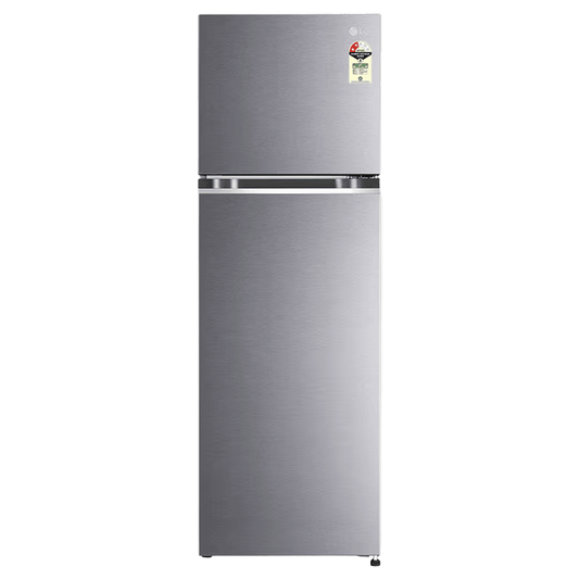 LG 272 Litres 2 Star Frost Free Double Door Refrigerator with Smart Diagnosis (GL-N312SDSY, Dazzle Steel)