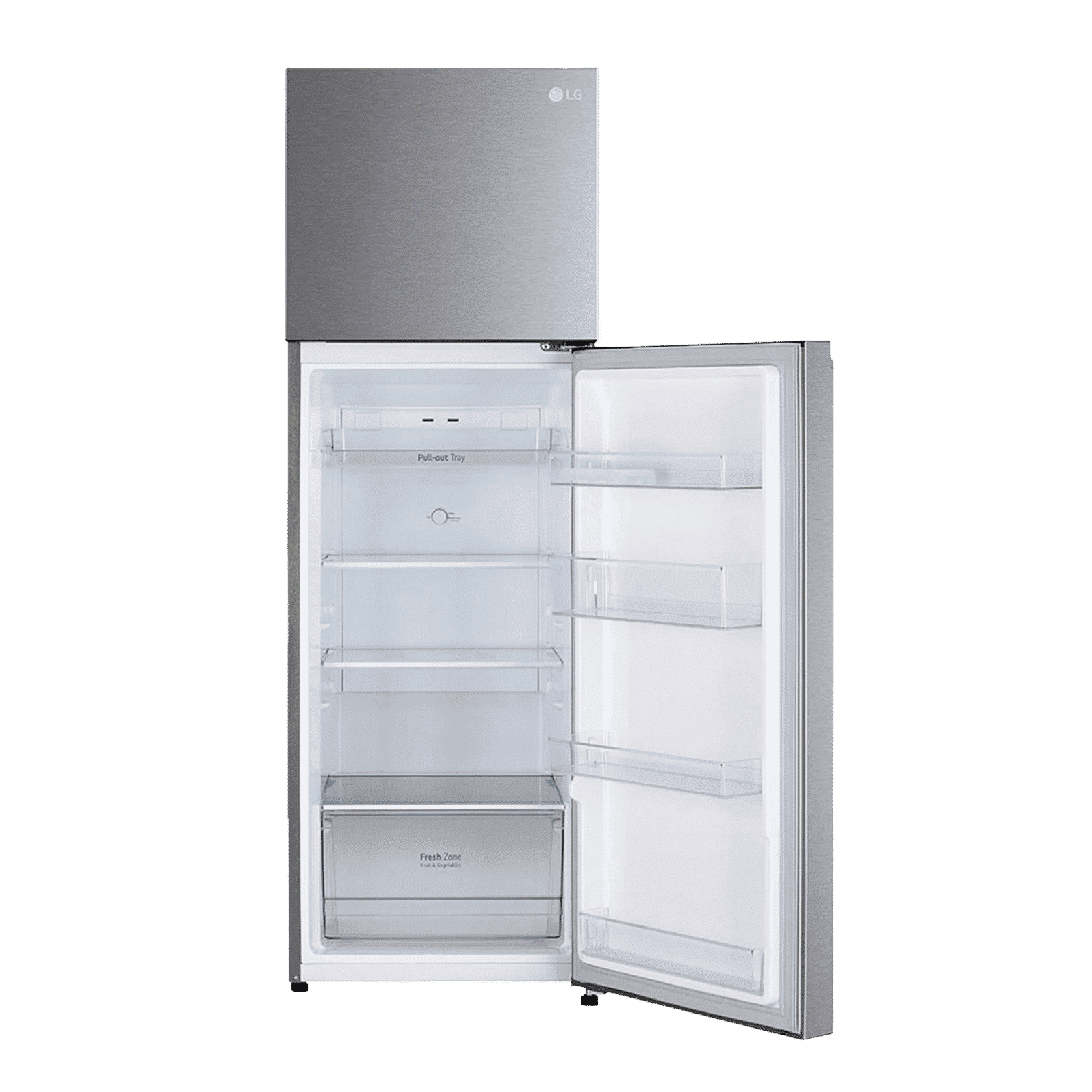 LG 272 Litres 2 Star Frost Free Double Door Refrigerator with Smart Diagnosis (GL-N312SDSY, Dazzle Steel)