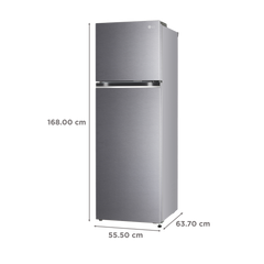 LG 272 Litres 2 Star Frost Free Double Door Refrigerator with Smart Diagnosis (GL-N312SDSY, Dazzle Steel)