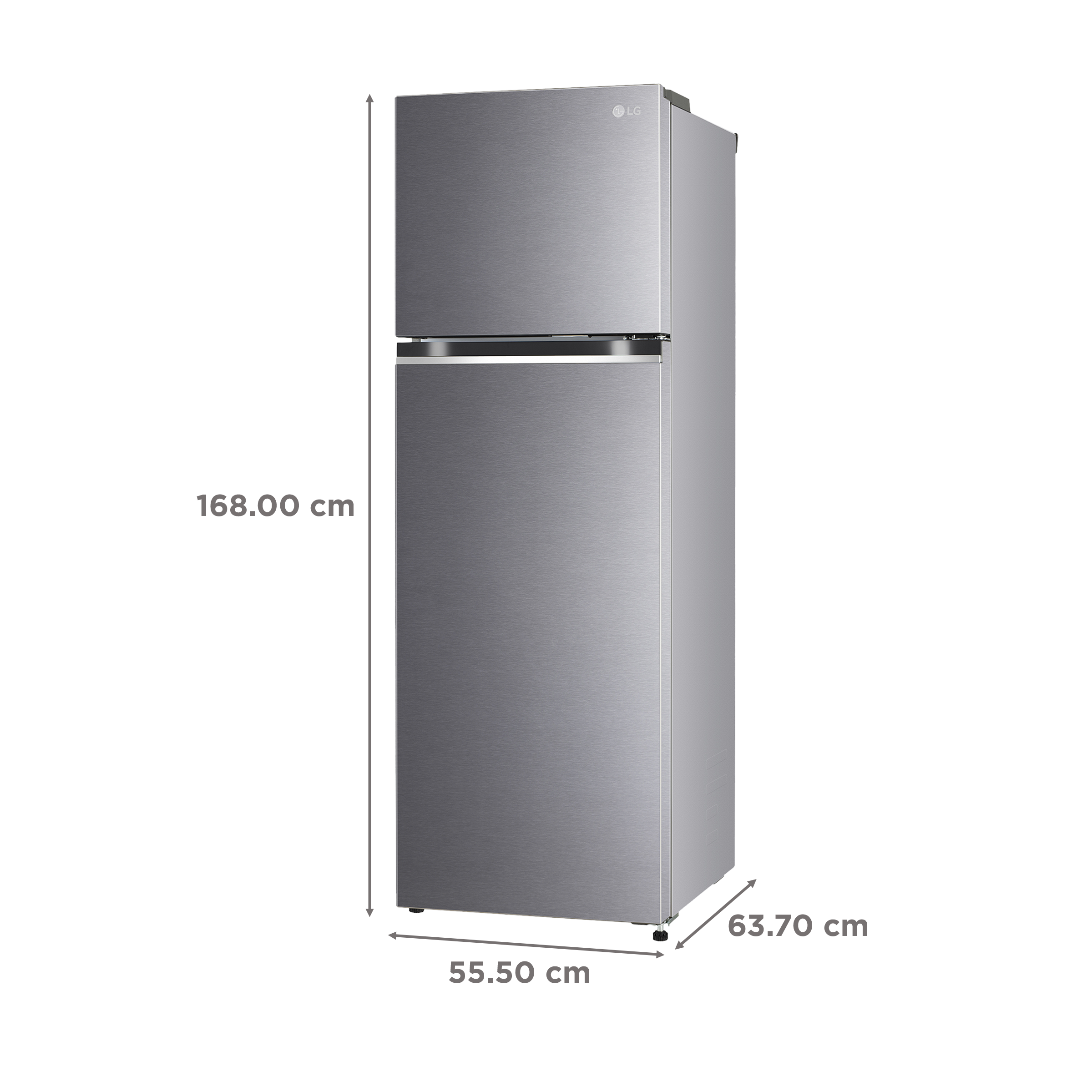 LG 272 Litres 2 Star Frost Free Double Door Refrigerator with Smart Diagnosis (GL-N312SDSY, Dazzle Steel)