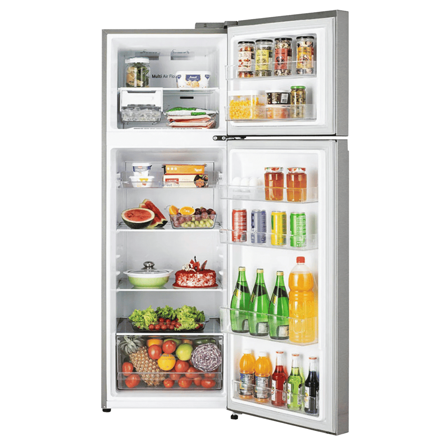 LG 272 Litres 2 Star Frost Free Double Door Refrigerator with Smart Diagnosis (GL-N312SDSY, Dazzle Steel)