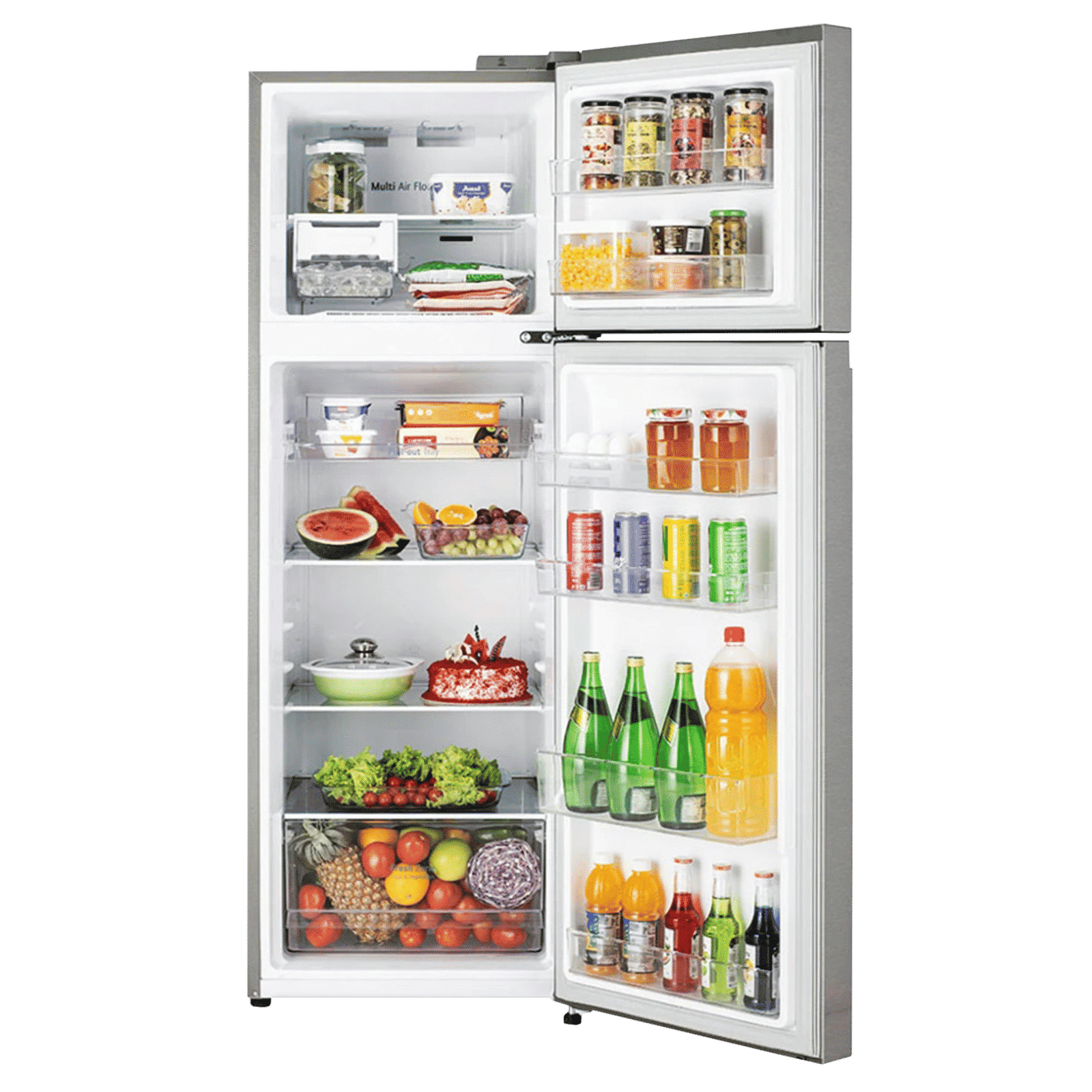 LG 272 Litres 2 Star Frost Free Double Door Refrigerator with Smart Diagnosis (GL-N312SDSY, Dazzle Steel)