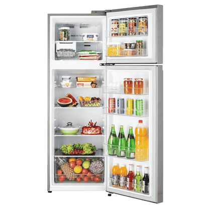 LG 272 Litres 2 Star Frost Free Double Door Refrigerator with Smart Diagnosis (GL-N312SDSY, Dazzle Steel)