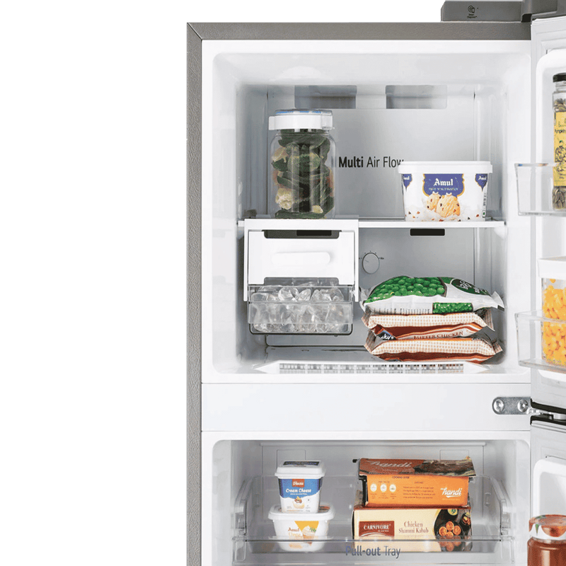 LG 272 Litres 2 Star Frost Free Double Door Refrigerator with Smart Diagnosis (GL-N312SDSY, Dazzle Steel)