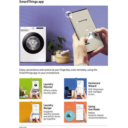 SAMSUNG 12 kg 5 Star Inverter Fully Automatic Front Load Washing Machine (WW12T504DAB/TL, Built-In Heater, Black Caviar)