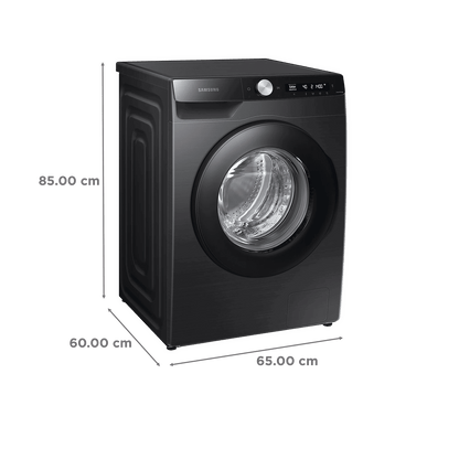 SAMSUNG 12 kg 5 Star Inverter Fully Automatic Front Load Washing Machine (WW12T504DAB/TL, Built-In Heater, Black Caviar)