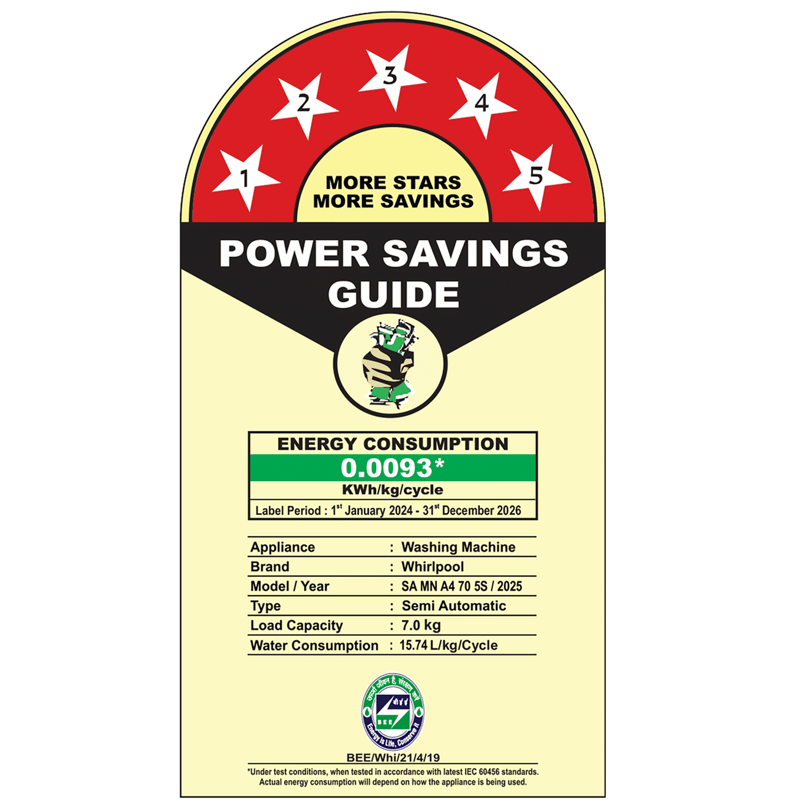 Whirlpool 7 Kg 5 Star Semi- Automatic Washing Machine with Soak Technology (Ace Supreme Pro, 30298, Wine)