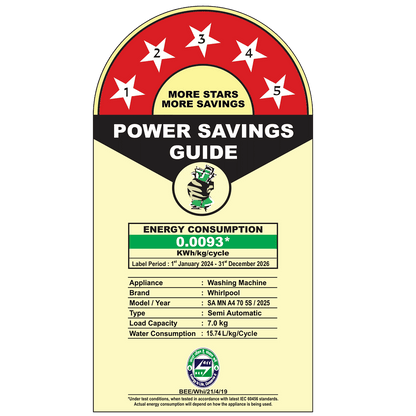 Whirlpool 7 Kg 5 Star Semi- Automatic Washing Machine with Soak Technology (Ace Supreme Pro, 30298, Wine)