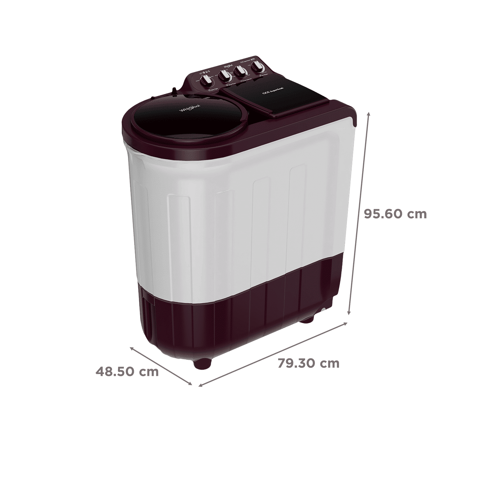 Whirlpool 7 Kg 5 Star Semi- Automatic Washing Machine with Soak Technology (Ace Supreme Pro, 30298, Wine)