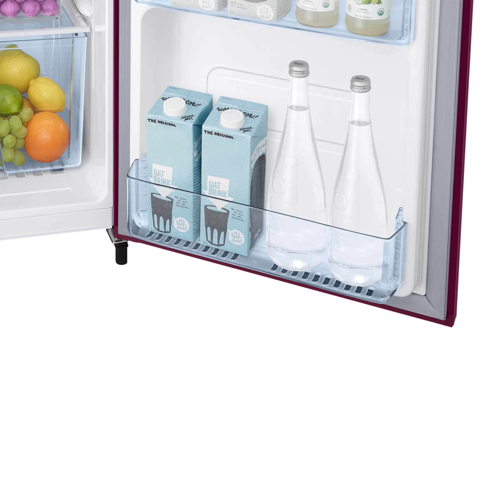 SAMSUNG Stylish Grande 183 Litres3 Star Direct Cool Single Door Refrigerator with Anti Bacterial Gasket (RR20C1723R8/HL, Blooming Saffron Red)