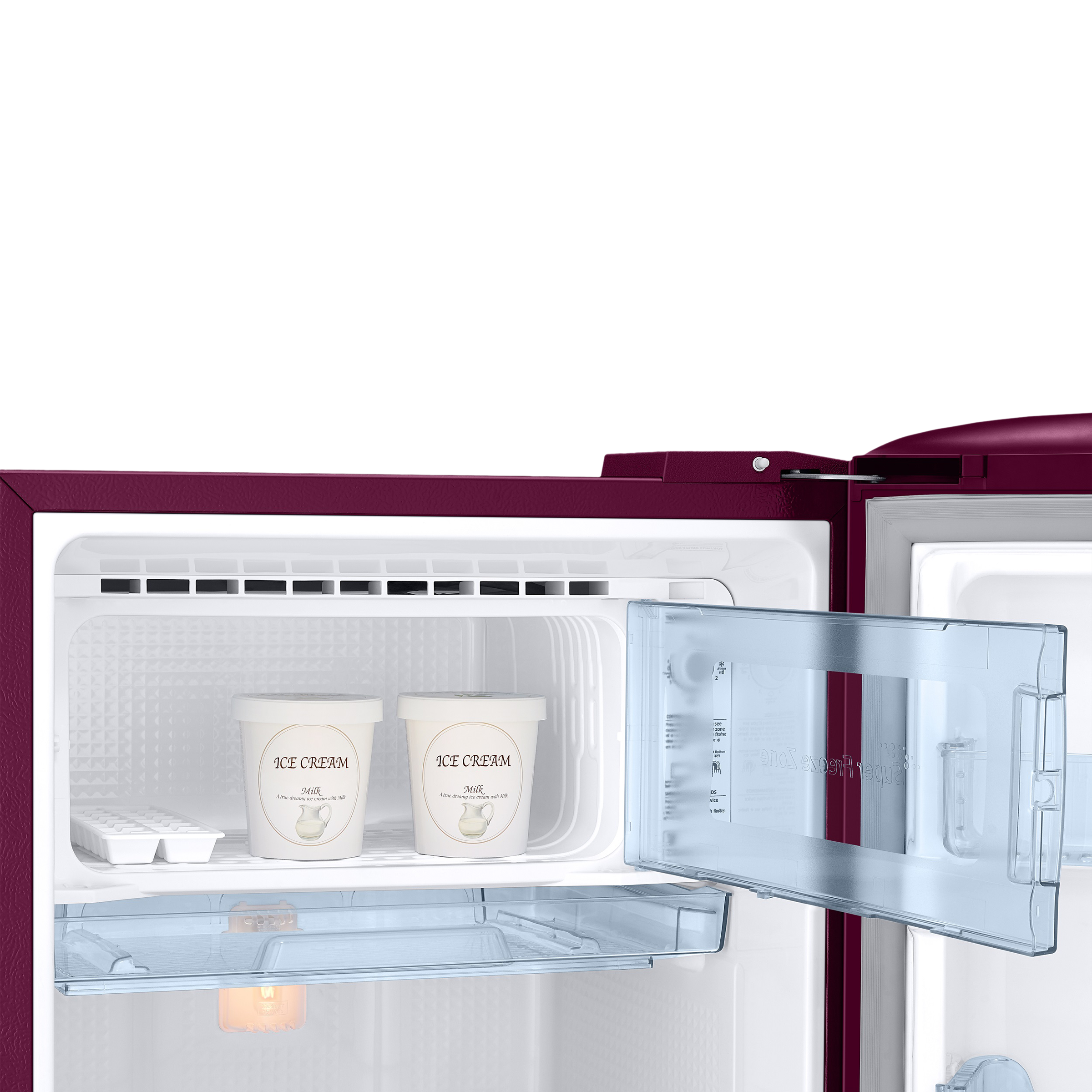 SAMSUNG Stylish Grande 183 Litres3 Star Direct Cool Single Door Refrigerator with Anti Bacterial Gasket (RR20C1723R8/HL, Blooming Saffron Red)