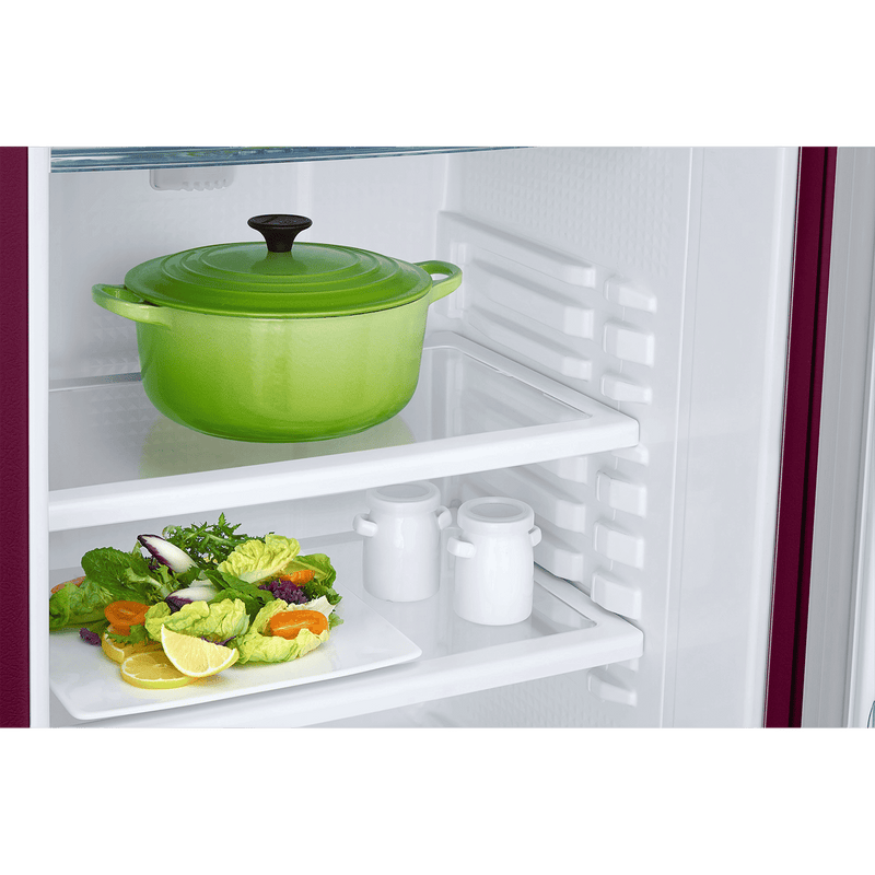 SAMSUNG Stylish Grande 183 Litres3 Star Direct Cool Single Door Refrigerator with Anti Bacterial Gasket (RR20C1723R8/HL, Blooming Saffron Red)