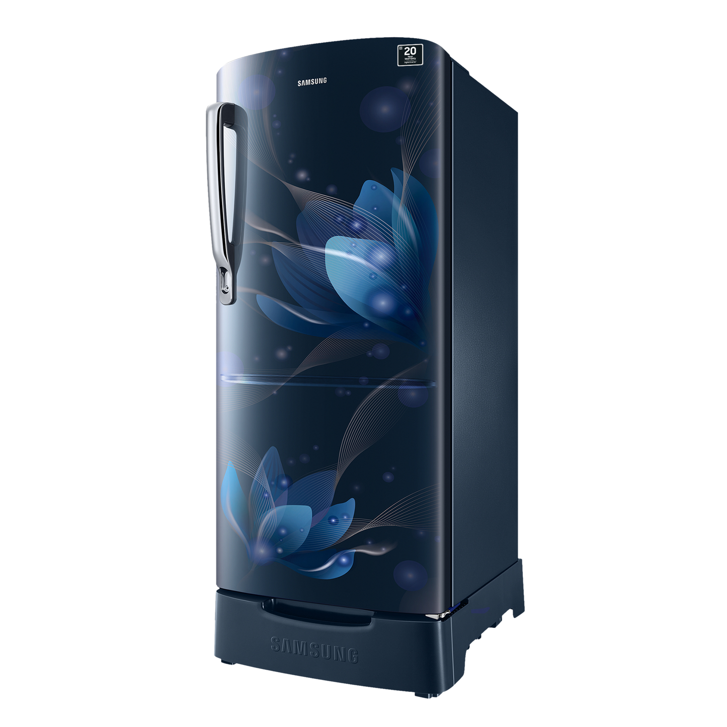 SAMSUNG 183 Litres 3 Star Direct Cool Single Door Refrigerator (RR20C1823U8/HL, Saffron Blue)