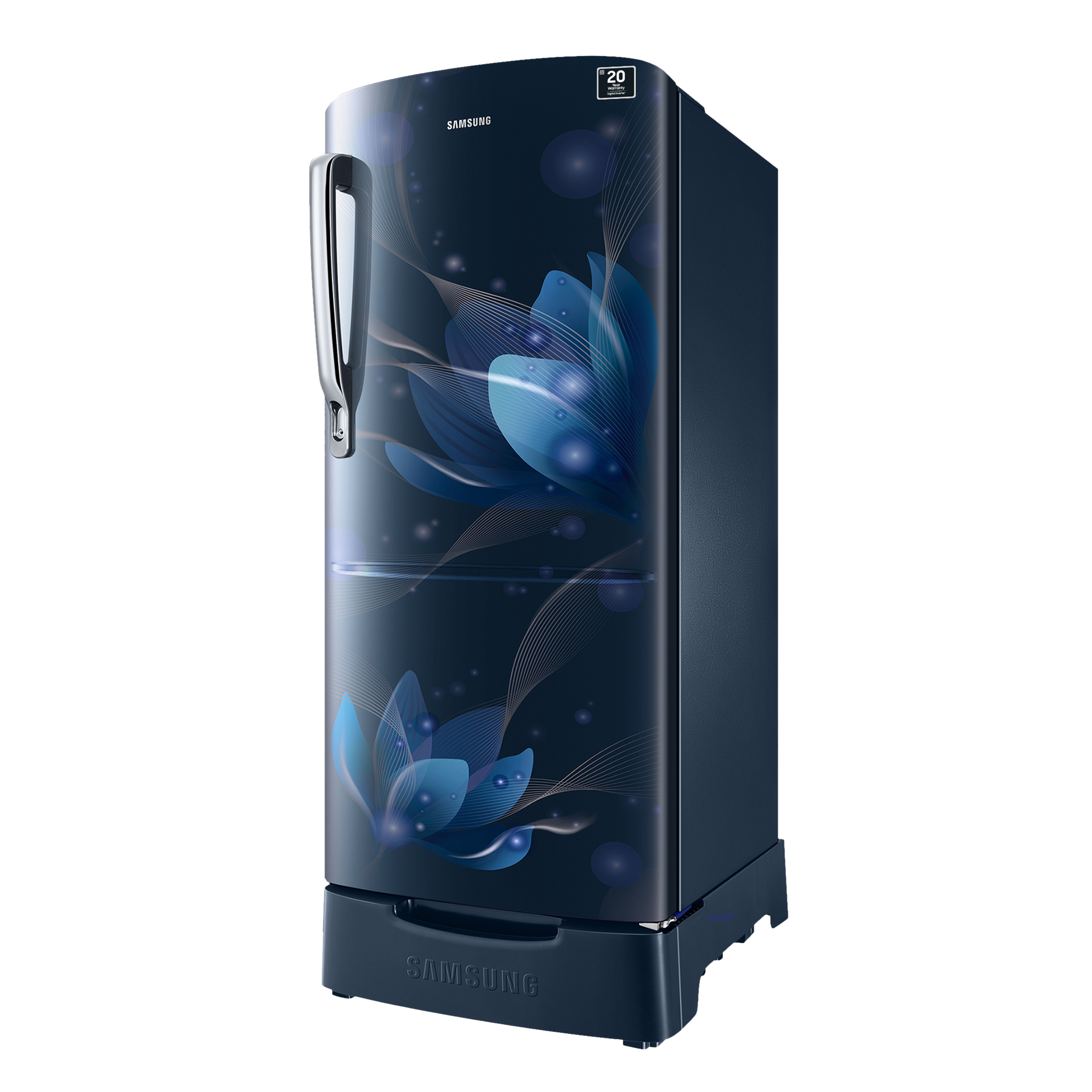 SAMSUNG 183 Litres 3 Star Direct Cool Single Door Refrigerator (RR20C1823U8/HL, Saffron Blue)