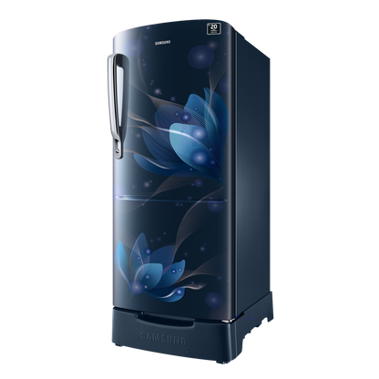 SAMSUNG 183 Litres 3 Star Direct Cool Single Door Refrigerator (RR20C1823U8/HL, Saffron Blue)