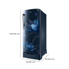 SAMSUNG 183 Litres 3 Star Direct Cool Single Door Refrigerator (RR20C1823U8/HL, Saffron Blue)