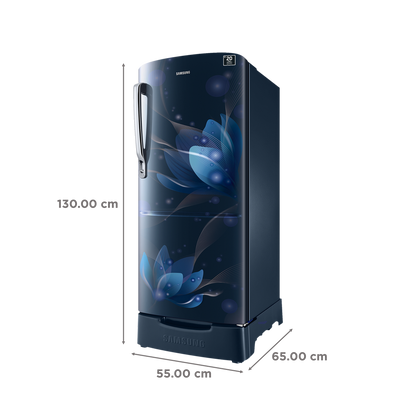 SAMSUNG 183 Litres 3 Star Direct Cool Single Door Refrigerator (RR20C1823U8/HL, Saffron Blue)