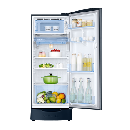 SAMSUNG 183 Litres 3 Star Direct Cool Single Door Refrigerator (RR20C1823U8/HL, Saffron Blue)