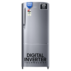 SAMSUNG Stylish Grande 183 Litres3 Star Direct Cool Single Door Refrigerator with Anti Bacterial Gasket (RR20C1723S8/HL, Elegant Inox)