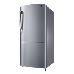 SAMSUNG Stylish Grande 183 Litres3 Star Direct Cool Single Door Refrigerator with Anti Bacterial Gasket (RR20C1723S8/HL, Elegant Inox)