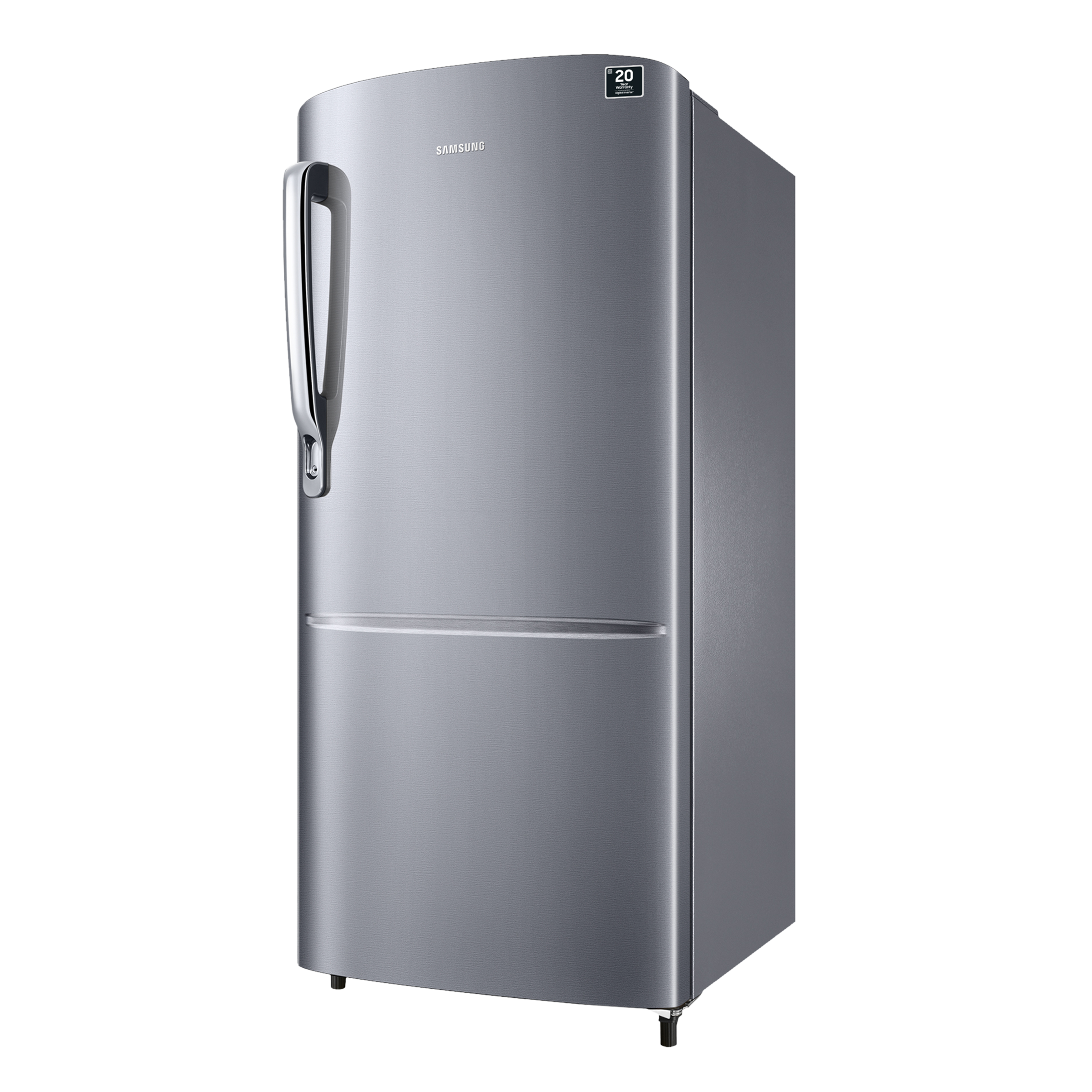 SAMSUNG Stylish Grande 183 Litres3 Star Direct Cool Single Door Refrigerator with Anti Bacterial Gasket (RR20C1723S8/HL, Elegant Inox)