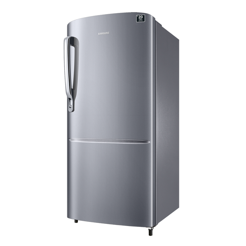 SAMSUNG Stylish Grande 183 Litres3 Star Direct Cool Single Door Refrigerator with Anti Bacterial Gasket (RR20C1723S8/HL, Elegant Inox)