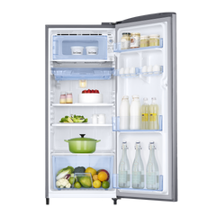 SAMSUNG Stylish Grande 183 Litres3 Star Direct Cool Single Door Refrigerator with Anti Bacterial Gasket (RR20C1723S8/HL, Elegant Inox)