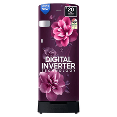 SAMSUNG Stylish Grande 223 Litres3 Star Direct Cool Single Door Refrigerator with Base Stand Drawer (RR24C2Z23CR/NL, Camellia Purple)