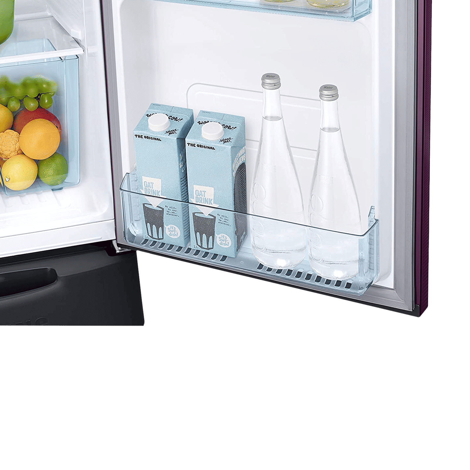 SAMSUNG Stylish Grande 223 Litres3 Star Direct Cool Single Door Refrigerator with Base Stand Drawer (RR24C2Z23CR/NL, Camellia Purple)