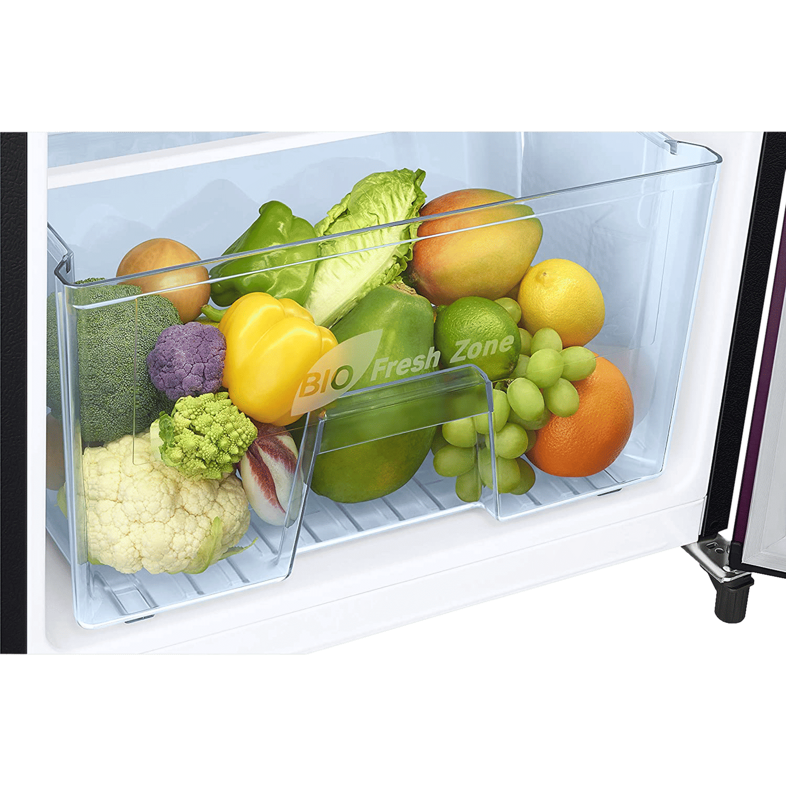 SAMSUNG Stylish Grande 223 Litres3 Star Direct Cool Single Door Refrigerator with Base Stand Drawer (RR24C2Z23CR/NL, Camellia Purple)
