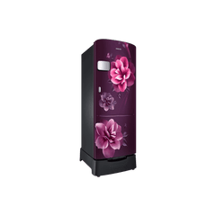 SAMSUNG Stylish Grande 223 Litres3 Star Direct Cool Single Door Refrigerator with Base Stand Drawer (RR24C2Z23CR/NL, Camellia Purple)