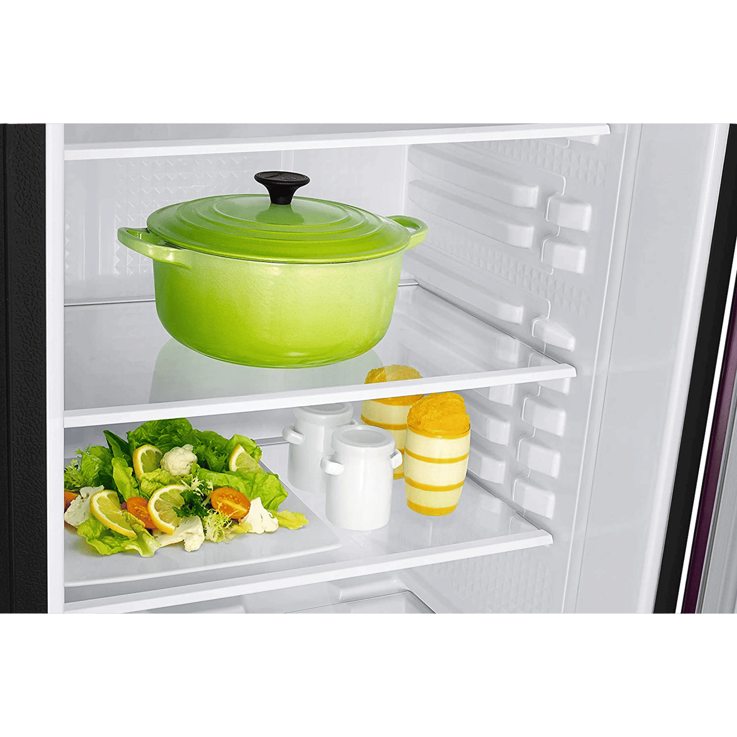 SAMSUNG Stylish Grande 223 Litres3 Star Direct Cool Single Door Refrigerator with Base Stand Drawer (RR24C2Z23CR/NL, Camellia Purple)