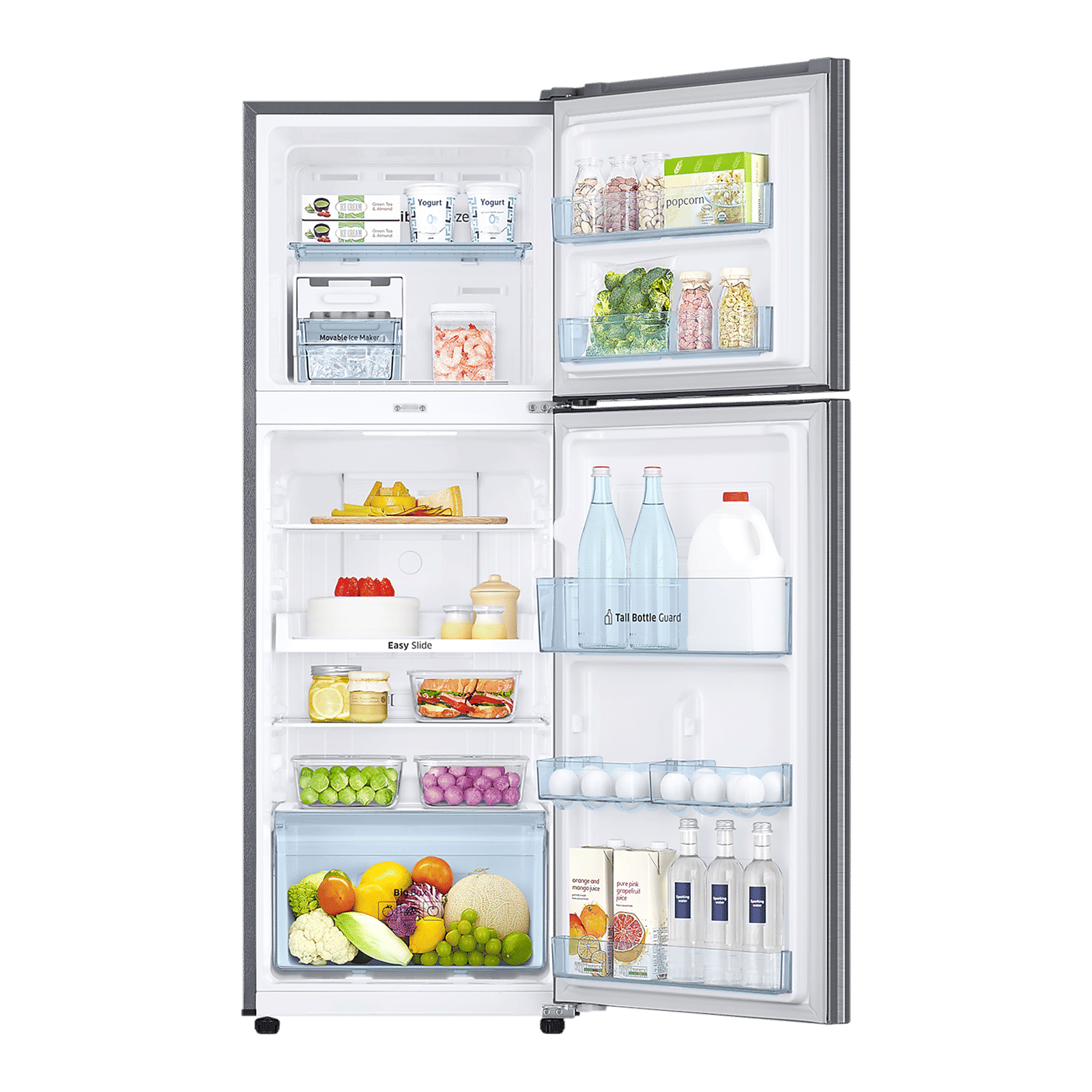 SAMSUNG 236 Litres 2 Star Frost Free Double Door Convertible Refrigerator with Anti Bacterial Gasket (RT28C3922S9/HL, Refined Inox)