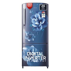 SAMSUNG Stylish Grande 183 Litres4 Star Direct Cool Single Door Refrigerator with Anti Bacterial Gasket (RR20C1724CU/HL, Camellia Blue)