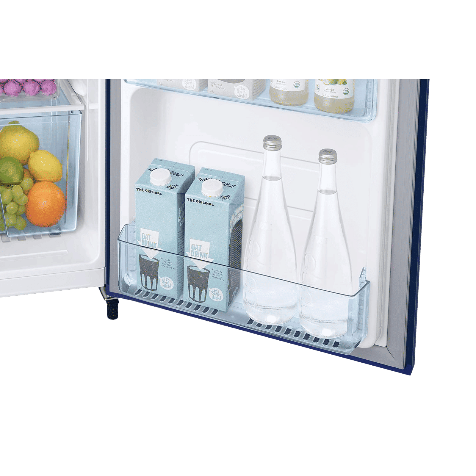 SAMSUNG Stylish Grande 183 Litres4 Star Direct Cool Single Door Refrigerator with Anti Bacterial Gasket (RR20C1724CU/HL, Camellia Blue)