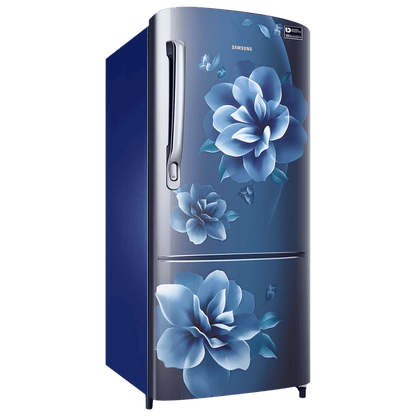 SAMSUNG Stylish Grande 183 Litres4 Star Direct Cool Single Door Refrigerator with Anti Bacterial Gasket (RR20C1724CU/HL, Camellia Blue)